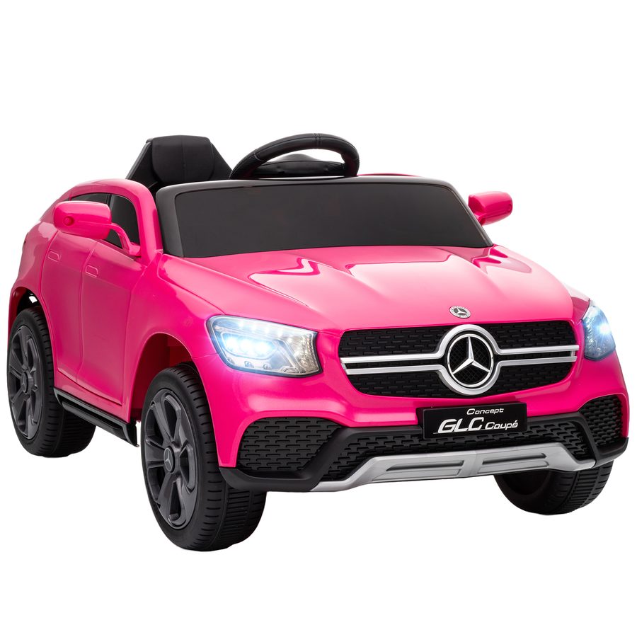 AIYAPLAY Kinder Elektroauto 12V Kinderauto mit 2,4 GHz Fernbedienung, 2 Motor, 3 Geschwindigkeiten, Kinderfahrzeug mit Softstart, MP3-Player, USB-Anschluss, LED-Leuchten, Hupe, für 3-6 Jahre, Rosa   Aosom von AIYAPLAY