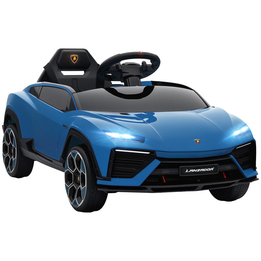AIYAPLAY Kinder Elektroauto 12V Kinderauto mit 2,4 GHz Fernbedienung, 2 Motor, Kinderfahrzeug mit Hupe, LED, Musik, Sanftstart, Elektrofahrzeug für 3–6 Jahre Kinder, Blau   Aosom von AIYAPLAY
