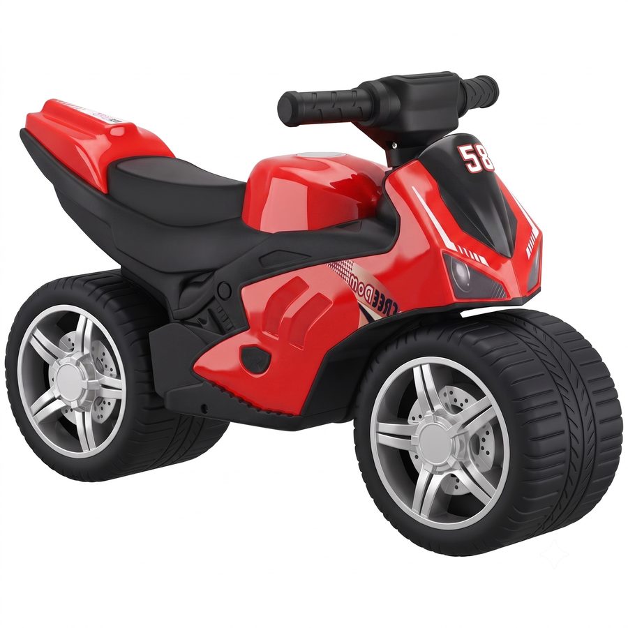 AIYAPLAY Laufrad ohne Pedale für Kinder 18-36 Monate, Balance-Bike mit Musik und extra breiten Rädern, Motorrad-Design, bis 20 kg, Rot   Aosom von AIYAPLAY