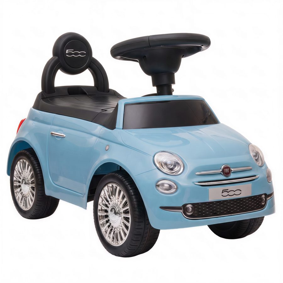 AIYAPLAY Rutschauto für Kinder 12-36 Monate Schiebefahrzeug mit Fiat-Lizenz, Kinderauto mit Musik, Hupe, Kippschutz und Untersitz-Staufach in PP, 61x28x38.3 cm, Blau   Aosom von AIYAPLAY
