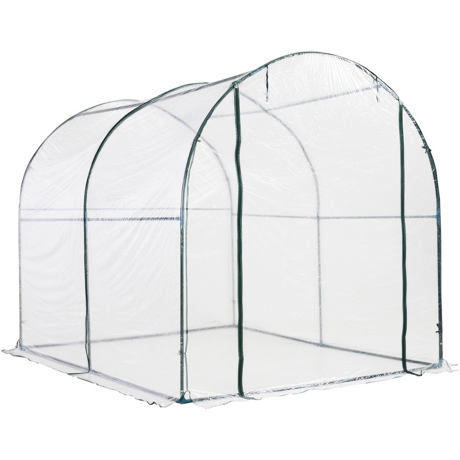 Outsunny Gewächshaus Foliengewächshaus Treibhaus Frühbeet Tomatenhaus Pflanzenhaus 200 x 250 x 200 cm   Aosom von Outsunny