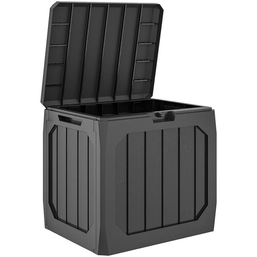 Outsunny Gartenbox 121 Liter aus Kunststoff Wasserdicht Kissenbox mit Griffmulden UV-beständig Auflagenbox bis 100 kg belastbar Aufbewahrungsbox für Balkon Terrasse   Aosom von Outsunny