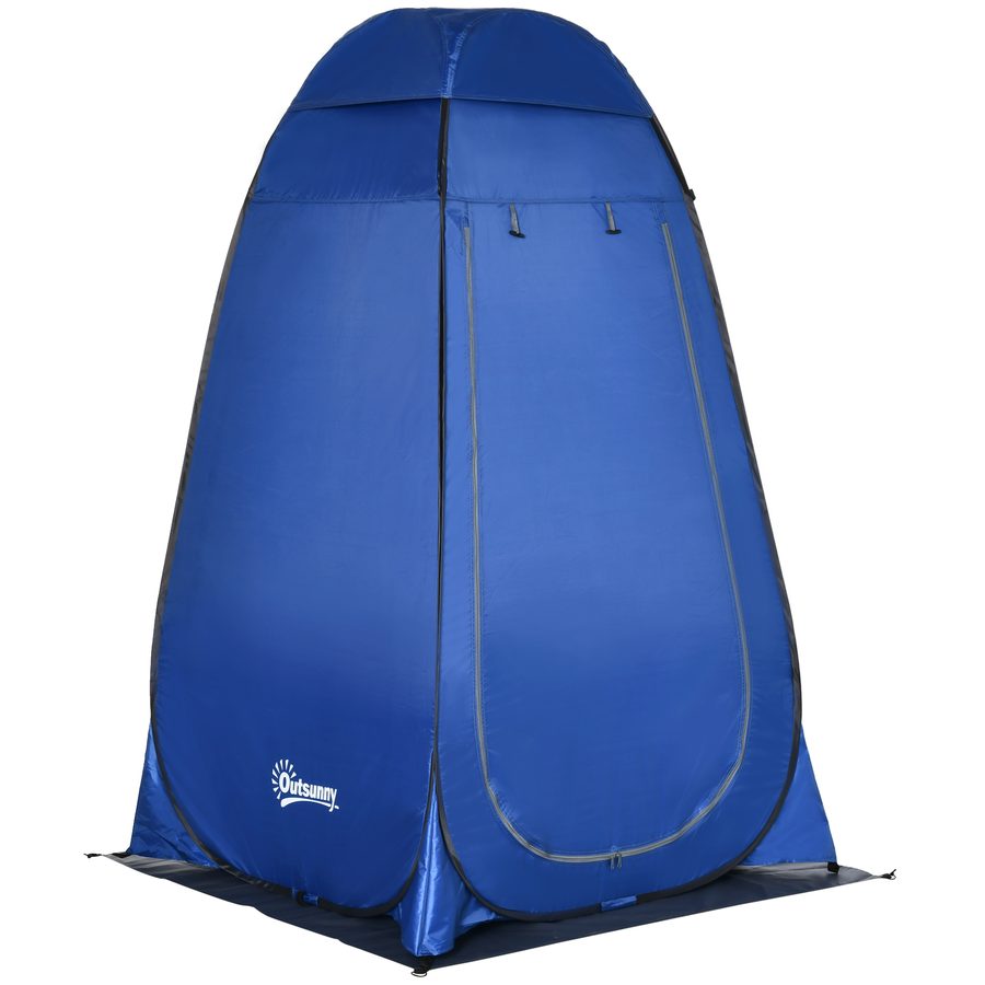 Outsunny Pop-Up Zelt Duschzelt Toilettenzelt für Camping mobile Outdoor Toilette mit Tragetasche 126x124x189cm ideal für Festivals & Reisen   Aosom.de von Outsunny