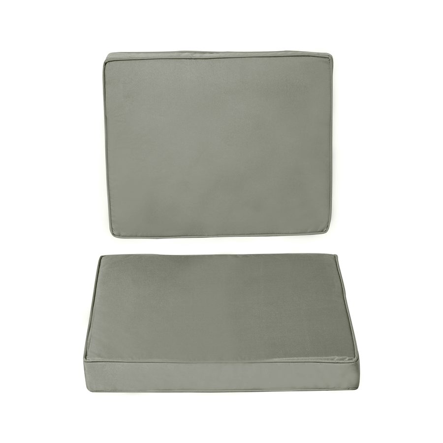 Outsunny 2er-Set Sitzkissen, 56 x 52 cm Stuhlkissen mit Reißverschluss, Stoffbezug, 7cm dick Polsterauflage, waschbar Sitzpolster für Haus, Garten, Auto, Büro, Sofa, Stühle, Dunkelgrau   Aosom von Outsunny