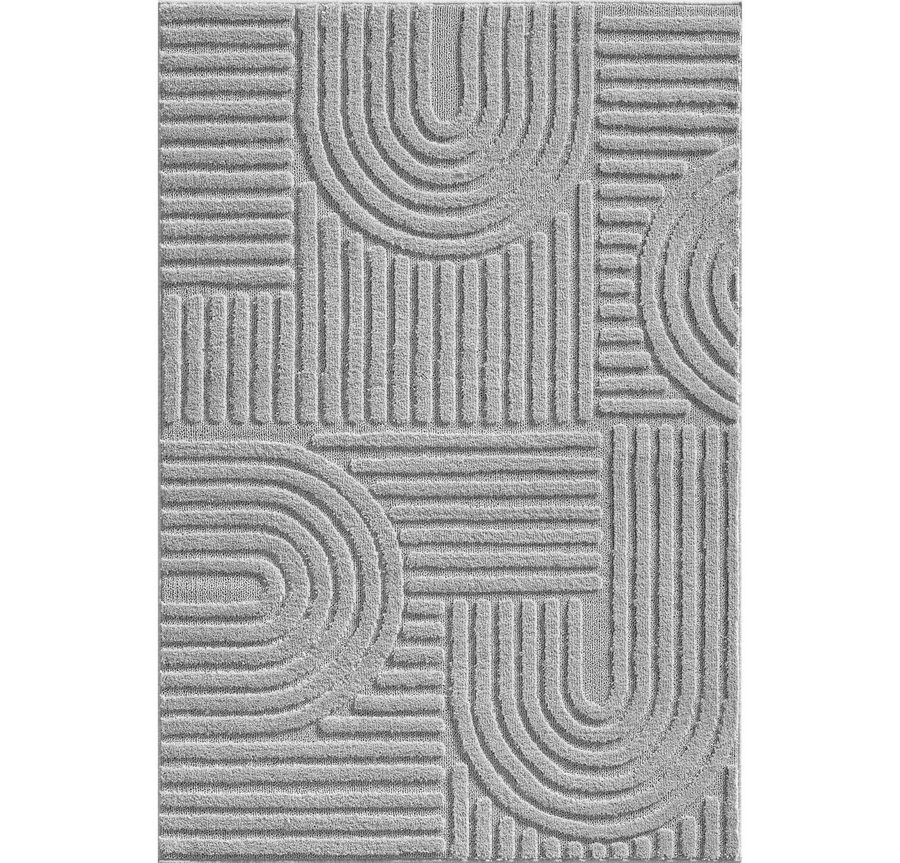 Teppium Teppich Boho-Design, Rechteckig, Höhe: 20 mm, Teppich Wohnzimmer Skandinavisches Boho Teppich Hoch-Tief Effekt von Teppium