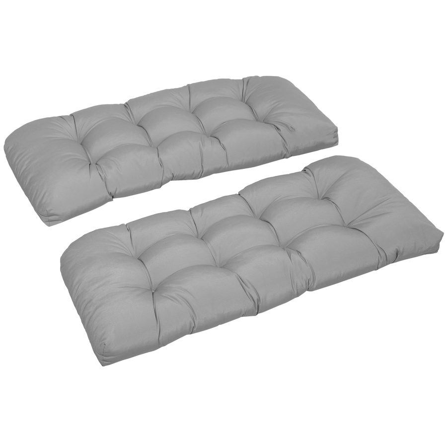 Outsunny Bankkissen für 2 Personen 110x48x8 cm Rechteckiges Sitzkissen für Innen & Außen Waschbar mit 8 Steppungen Bequemer Sitz für Stühle Sofas Grau   Aosom von Outsunny