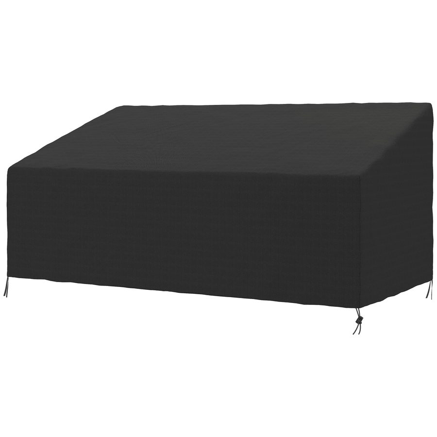 Outsunny Schutzhülle für Gartenbank 3-4 Sitzer, Wasserdichte Outdoor Sofa Abdeckung, 600D Oxford-Gewebe mit UV- und Staubschutz, 218x111x63/101 cm für Terrasse, Hof, Schwarz   Aosom von Outsunny