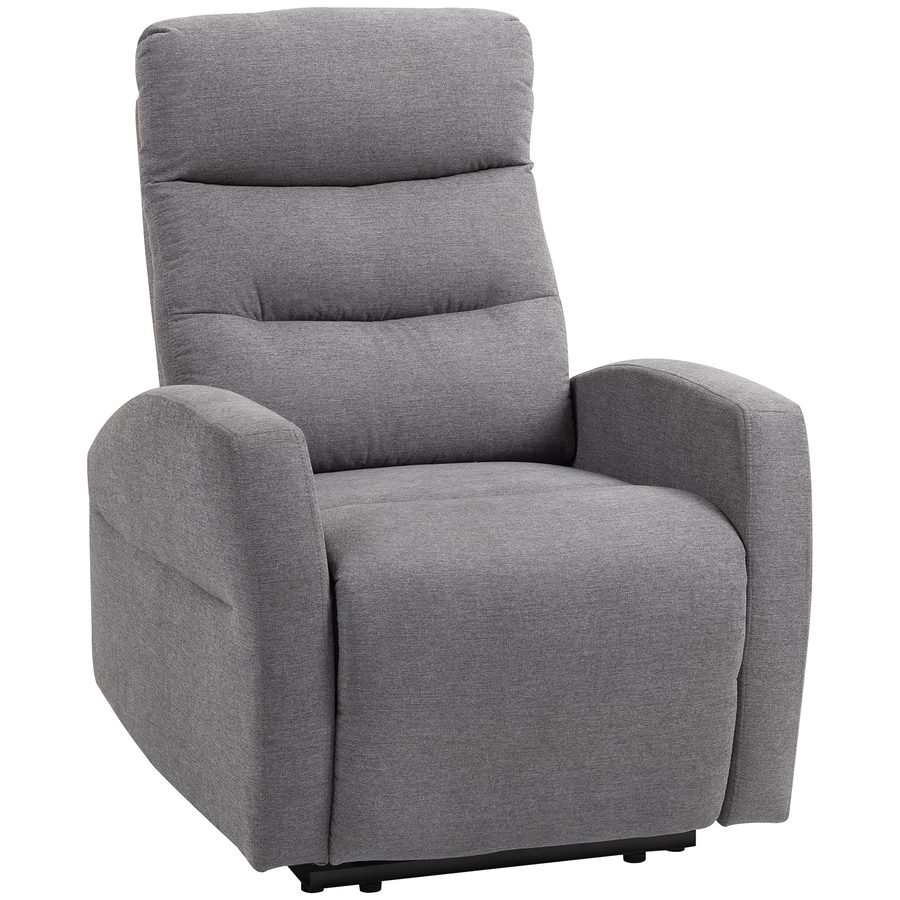 HOMCOM Relaxsessel, Fernsehsessel mit Liegefunktion, Gepolstert TV-Sessel mit Fußteil, Leinenoptik Ruhesessel für Wohnzimmer, Schlafzimmer bis 150 kg, Dunkelgrau   Aosom von HOMCOM
