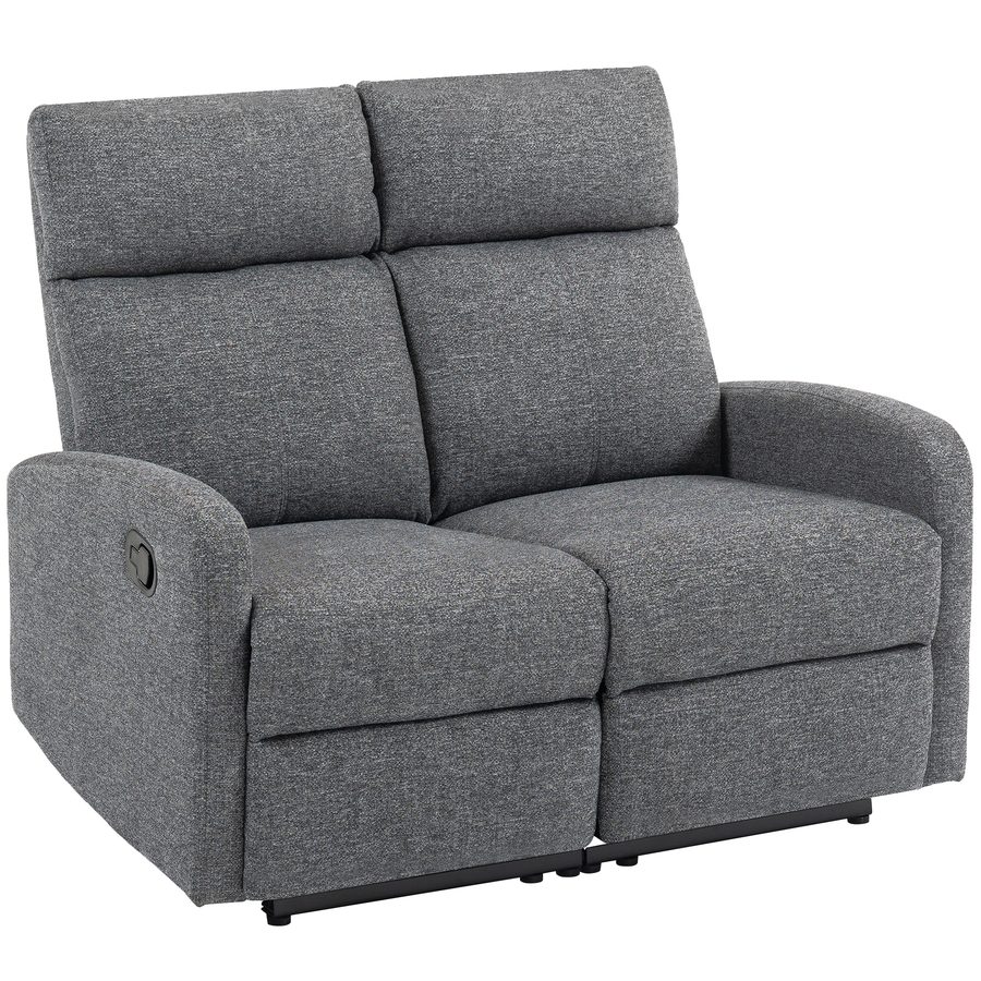 HOMCOM 2-Sitzer Relaxsessel Fernsehsessel Liegesessel mit Liegefunktion Sessel mit individuell verstellbarer Rückenlehne, TV Sessel mit Chenille-Optik für Schlafzimmer Wohnzimmer, Grau   Aosom von HOMCOM
