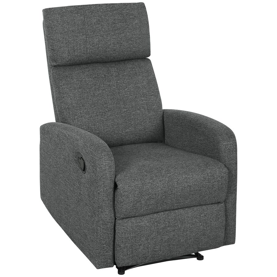 HOMCOM Relaxsessel Fernsehsessel Liegesessel mit Liegefunktion TV-Sessel mit Verstellbarer Rückenlehne, Fußteil, Ruhesessel mit Chenille-Optik für Wohnzimmer Schlafzimmer, Dunkelgrau   Aosom von HOMCOM