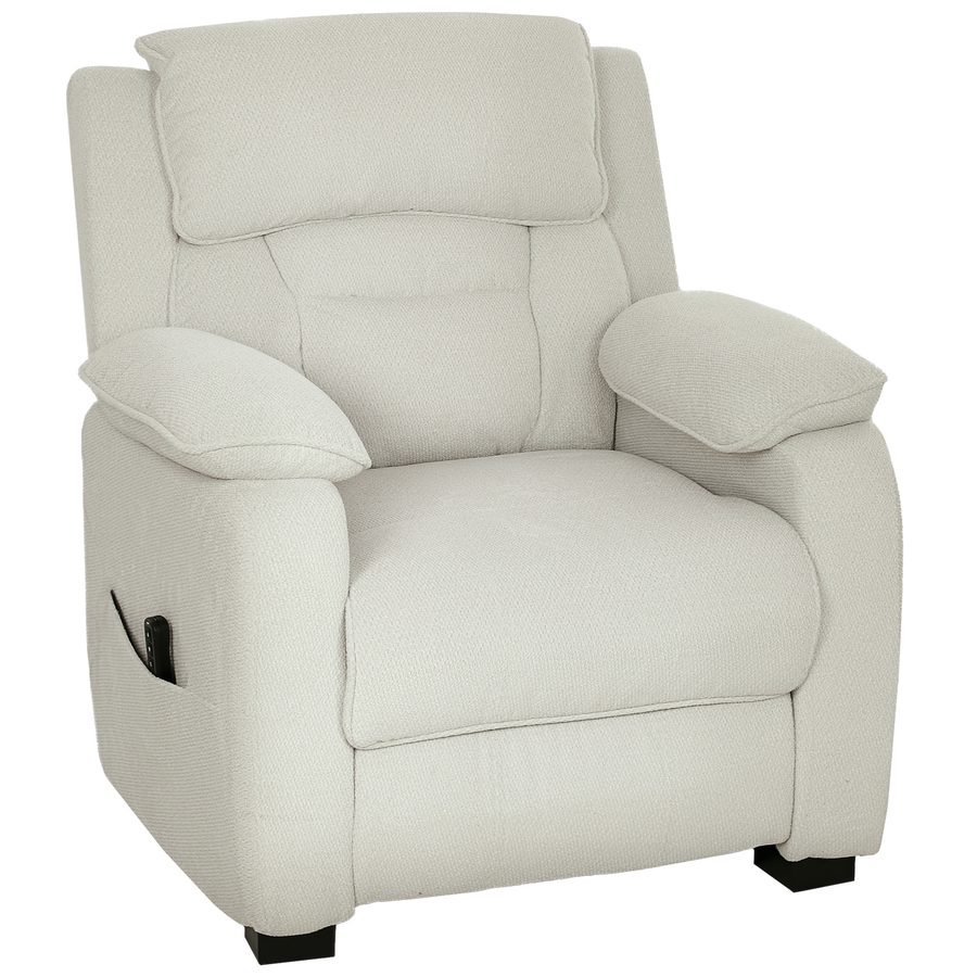 HOMCOM Elektrischer Relaxsessel, 150° Verstellbar mit Fußstütze, Breite Sitzfläche, Leiser elektrischer Sessel, USB-Anschluss, Memory-Funktion, Fernbedienung, Samt, für Wohnzimmer, Beige   Aosom von HOMCOM