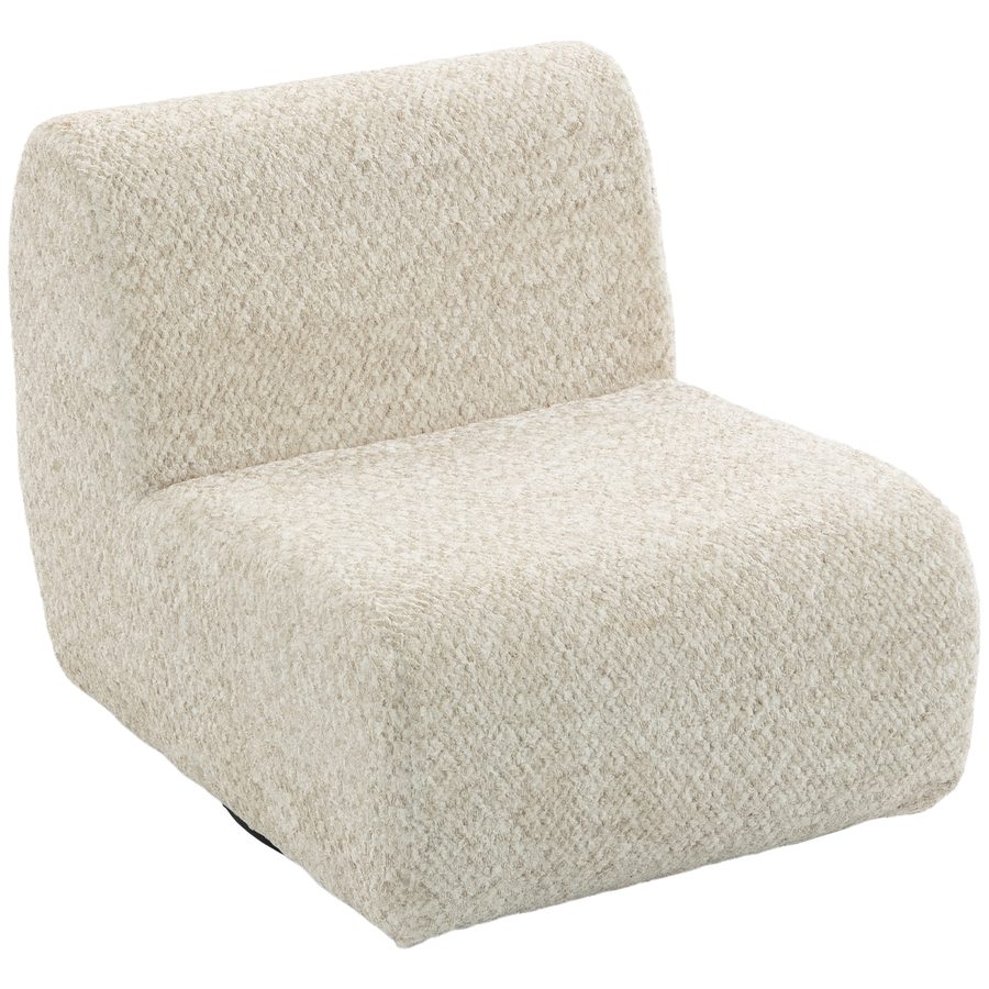 HOMCOM Drehbarer Wohnzimmer-Sessel 360°, gepolsterter Einzelsessel aus Chenille mit extra breiter Sitzfläche, dicker Polsterung, für Schlafzimmer, Wohnzimmer, kleine Räume, beige   Aosom von HOMCOM