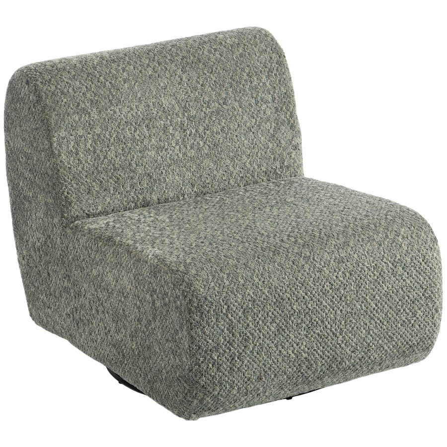 HOMCOM Sessel Drehbarer Loungesessel mit Chenille-Optik, Breiter Sitzfläche, Polstersessel, Bequem Relaxsessel Polstersessel für Wohnzimmer, Schlafzimmer, Grau   Aosom von HOMCOM
