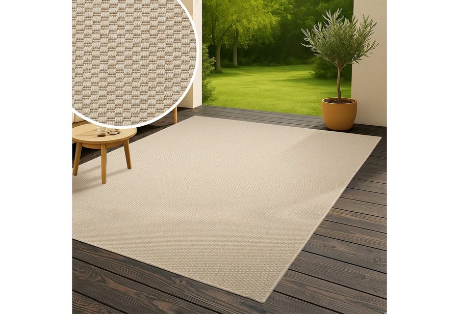 OTTO home Teppich Venedig, in Standard- und Premium-Qualität, 3 mm oder 5 mm Höhe, rechteckig, In- und Outdoor geeignet, Wetterfest & UV-beständig, Sisal-Optik von OTTO home