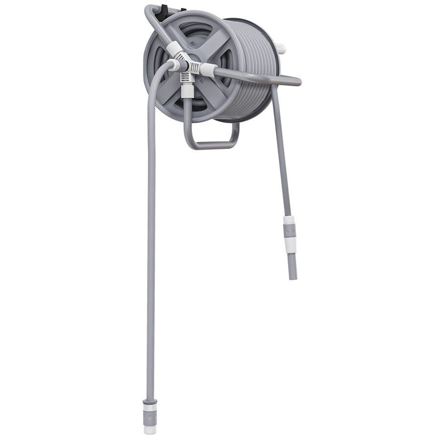 Outsunny Schlauchaufroller mit 20m Schlauch und 2m Zulaufschlauch, einstellbare 2-in-1 Spritzdüse, zur Wandmontage oder zum Aufstellen   Aosom von Outsunny