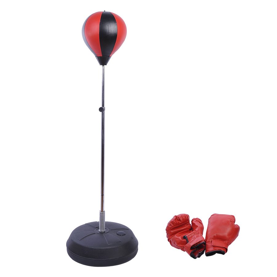 HOMCOM Punchingball Set Standbox höhenverstellbar 125-145cm Handschuhe Pumpe Profi & Anfänger   Aosom von HOMCOM