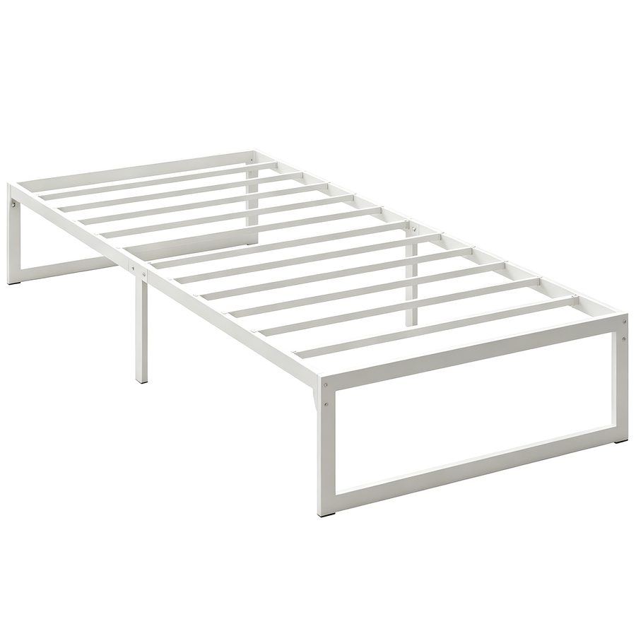 HOMCOM Bettgestell mit Stauraum unter dem Bett, 32,5 cm hoch, Bett mit Lattenrost, geräuscharm, kein Boxspring erforderlich, einfache Montage, 200 x 90 cm, Weiß   Aosom von HOMCOM