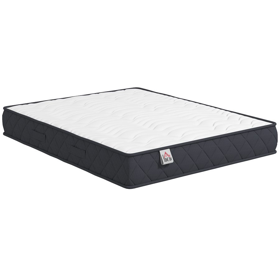 HOMCOM Matratze 200x160cm, Doppelmatratze, Memory-Schaum, 20 cm Dicke, wellengeschnittener Schaum und verstärkte Kanten, OEKO-TEX zertifiziert, mittlerer Härtegrad   Aosom von HOMCOM