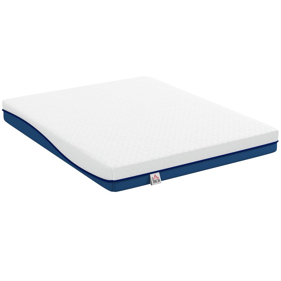 HOMCOM Matratze 160x200 cm, 2-Personen-Matratze, Memory-Schaum mit Grüntee, 20 cm Stärke, kühlende Gel-Memory, abnehmbarer waschbarer Bezug, OEKO-TEX zertifiziert, mittlerer Härtegrad   Aosom von HOMCOM