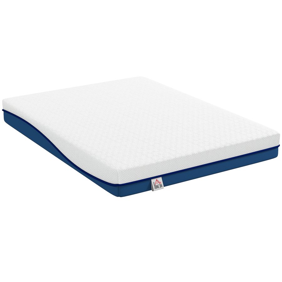 HOMCOM Matratze 140 x 190 cm, 2-Personen-Matratze, Memory-Schaum mit Grüntee, 20 cm Höhe, kühlender Gel-Memory, abnehmbare waschbare Hülle, OEKO-TEX-zertifiziert, mittlere Festigkeit   Aosom von HOMCOM