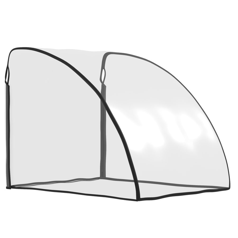 HOMCOM Regenschutz für Fahrradanhänger, Regenverdeck für Handwagen & Kinderanhänger, transparente Regenschutzhülle mit Klettverschluss   Aosom.de von HOMCOM