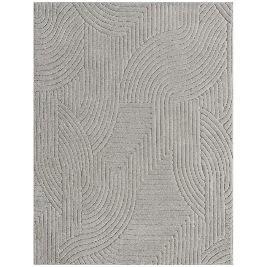 HOMCOM Teppich Wohnzimmer 160x120 cm Kurzflor Modernes Design Rutschfeste Unterseite Maschinengewebter Teppich für Wohnzimmer Schlafzimmer Esszimmer Grau   Aosom von HOMCOM