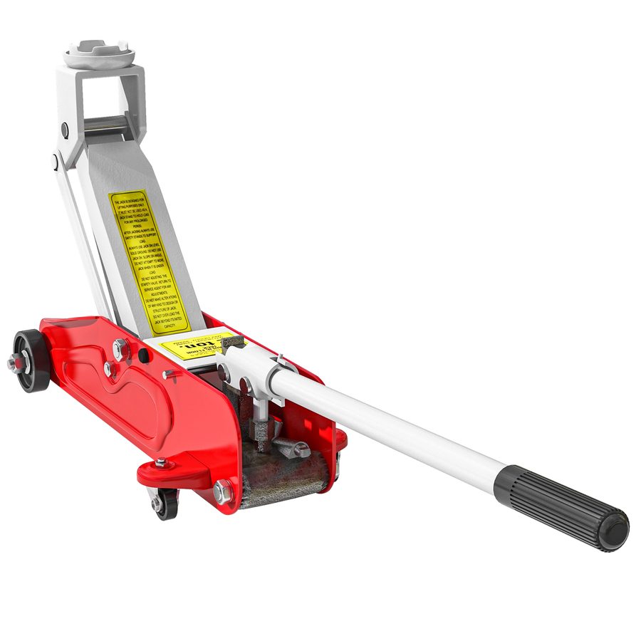 HOMCOM Hydraulischer Wagenheber 2t, Kompakter Rangierwagenheber mit 360° Rollen Überlastschutz, 120-300 mm Hubhöhe, Stahl Wagenheber für Auto SUV   Aosom von HOMCOM