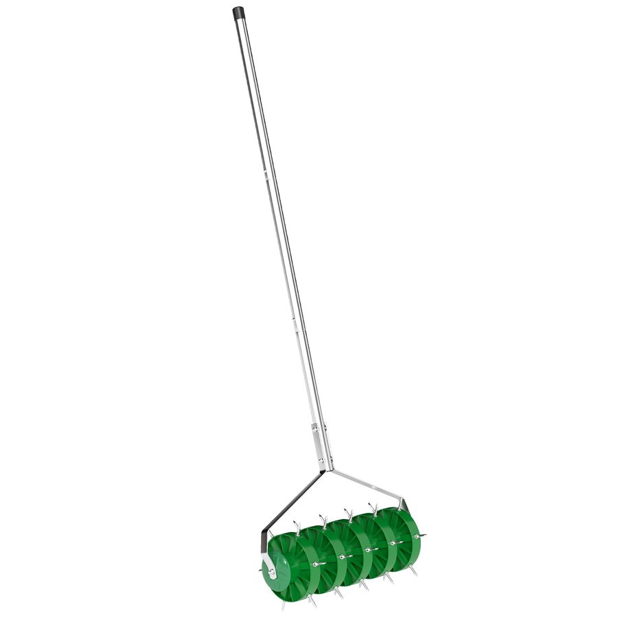 Outsunny Rasenlüfter Aerifizierer für Rasen 45cm Breite Manuell Rasenbelüfter mit 30 Eisenspikes Gartengeräten Bodenschiene Stopfenkern, Vertikutierer Rasenspecht, Rasenpflege für Höfe Rasen   Aosom von Outsunny