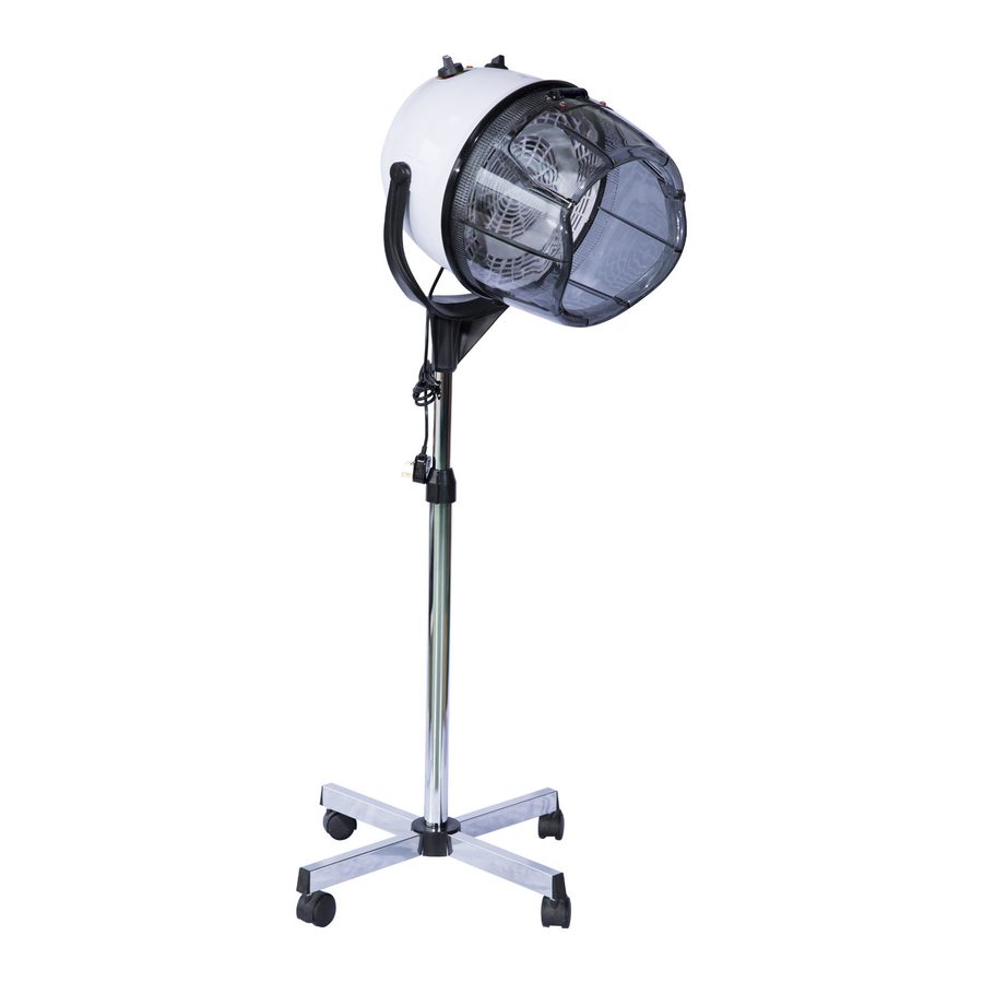 HOMCOM Trockenhaube Haartrockenhaube Haartrockner Haube mit Standfuß Stativ 1180 Watt weiß   Aosom von HOMCOM