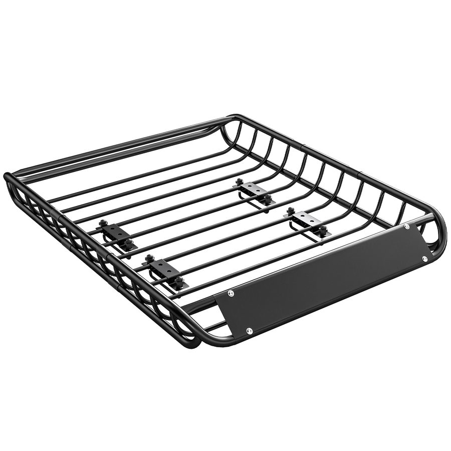 SPORTNOW Dachgepäckträger Universal Dachkorb mit Windschutz, bis 150 kg, 116 x 92 x 11,5 cm Rostfrei Auto Gepäckträger aus Stahl Dachträger Dach Gepäckkorb für SUV Trucks Schwarz   Aosom von SPORTNOW