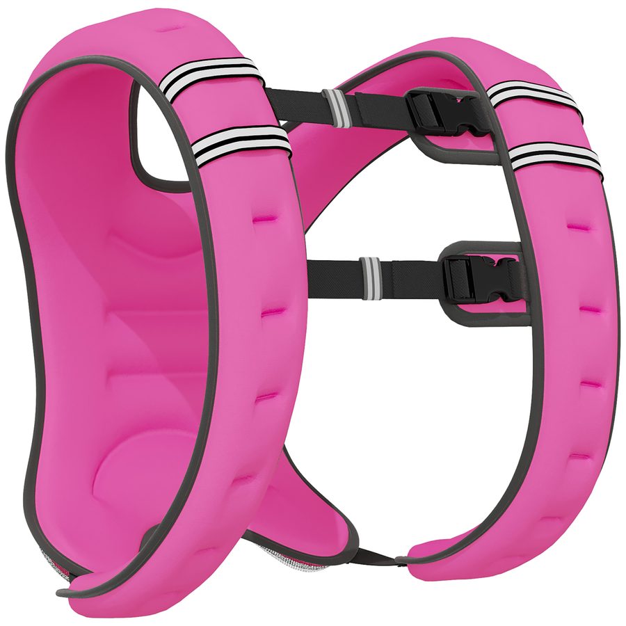 HOMCOM Gewichtsweste 8 kg, atmungsaktiv mit Aufbewahrungstasche und Schulterriemen, Gewichtsweste aus Oxford-Gewebe, Metall und Sand, 40x35 cm, Rosa   Aosom von HOMCOM