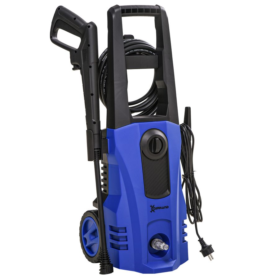 DURHAND 5-tlg. Hochdruckreiniger mit Rollen, 6 m Hochdruckschlauch, 1800 W, max. Wassermenge: 510 l/h, 150 bar Arbeitsdruck, Blau   Aosom von Durhand