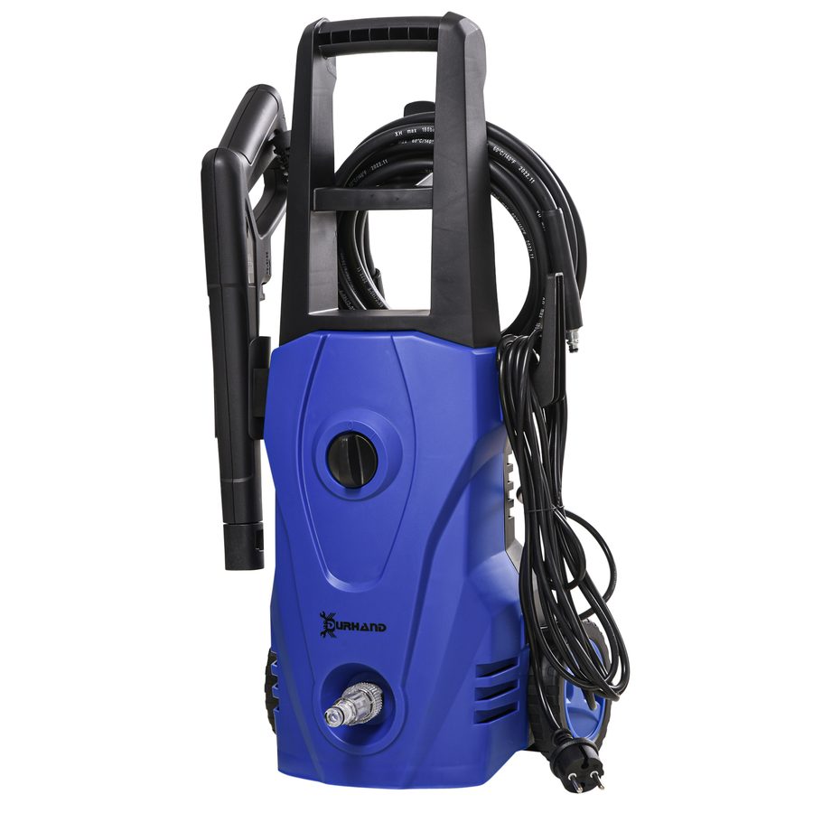 DURHAND Hochdruckreiniger 1600W mit verstellbarer Düse und Reinigungsset, professioneller Hochdruckreiniger aus PP, Kupfer und Aluminium, 130 bar, maximaler Durchfluss 390 l/h, für Auto Haus Garten, Blau und Schwarz   Aosom von Durhand