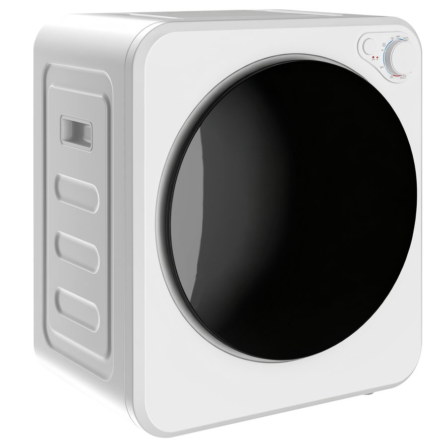 HOMCOM Mini Wäschetrockner 4 kg mit 5 Programme bis zu 60℃ 800W/400W Freistehend Wandmontierbar Ablufttrockner mit reversibl Edelstahltrommel Trockner für Kleidung Wohnmobile Wohnheime Zuhause Weiß   Aosom von HOMCOM