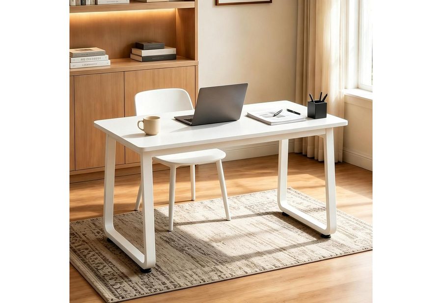 HDHNBA Schreibtisch praktischer Computertisch für Studenten und Home-Office (1-St), stabiler PC-Tisch mit großer Arbeitsfläche, 80/100/120/140cm