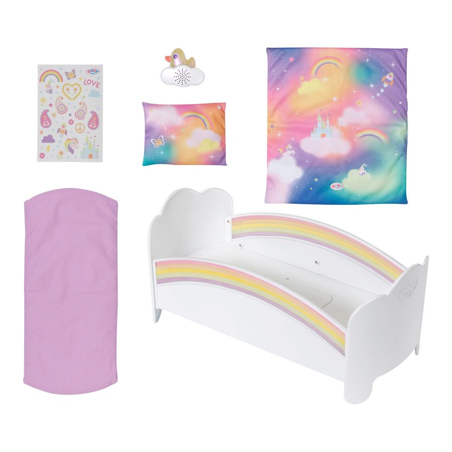 Zapf Creation Baby Born Puppen Bett Regenbogen von Zapf Creation