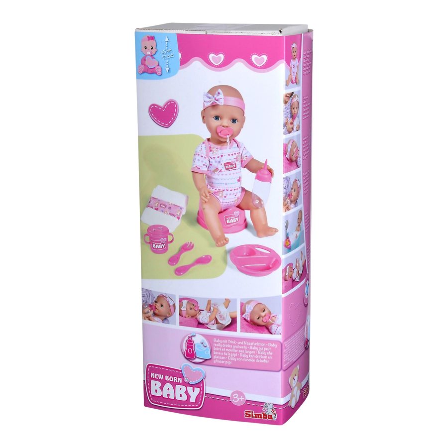 Simba Puppe New Born Baby rosa 43cm von Simba
