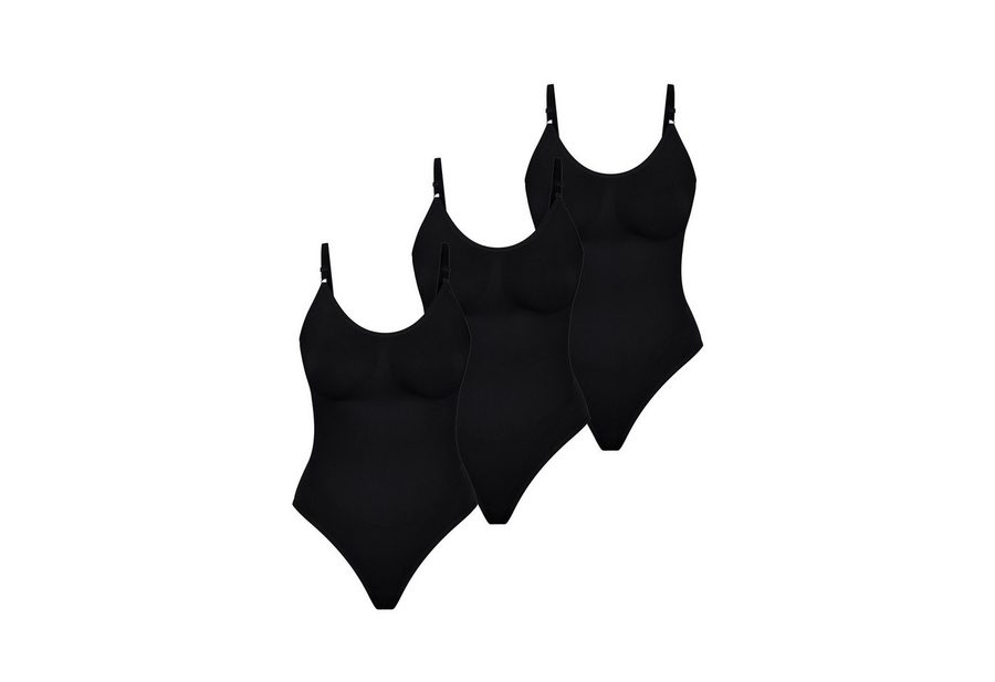 Smilodox Miederbody 3x Nysa Bodysuit, Formbody mit V-Ausschnitt, figurformend Figurformend, Strech, Rückenauschnitt, V-Ausschnitt von Smilodox