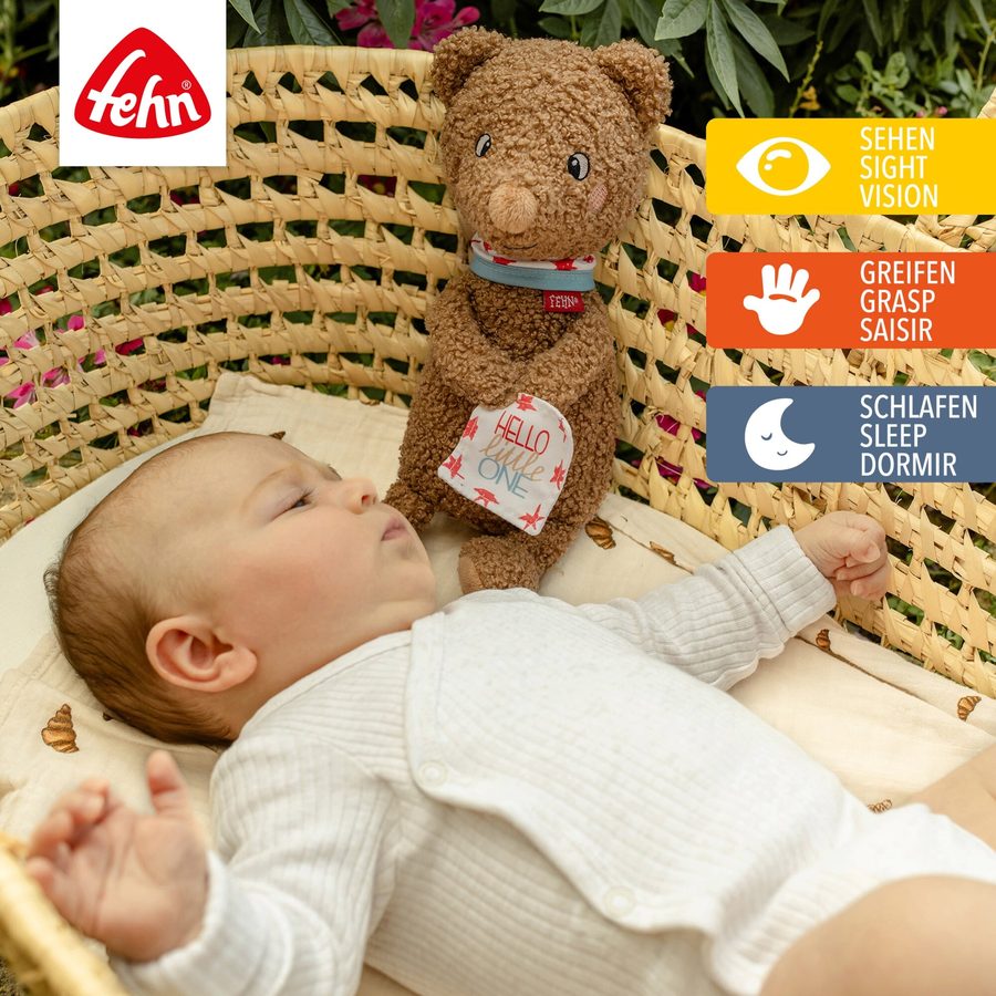 Fehn Kuscheltier Bär Fred Hello little One 28cm von Fehn