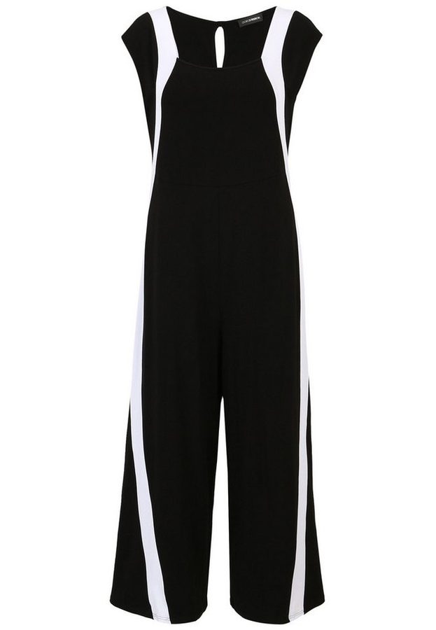 Doris Streich Jumpsuit (1-tlg) mit weißen Einsätzen