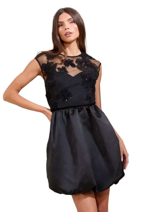 LIPSY Minikleid Lipsy Minikleid mit Pailletten und Mesh, Regular (1-tlg)