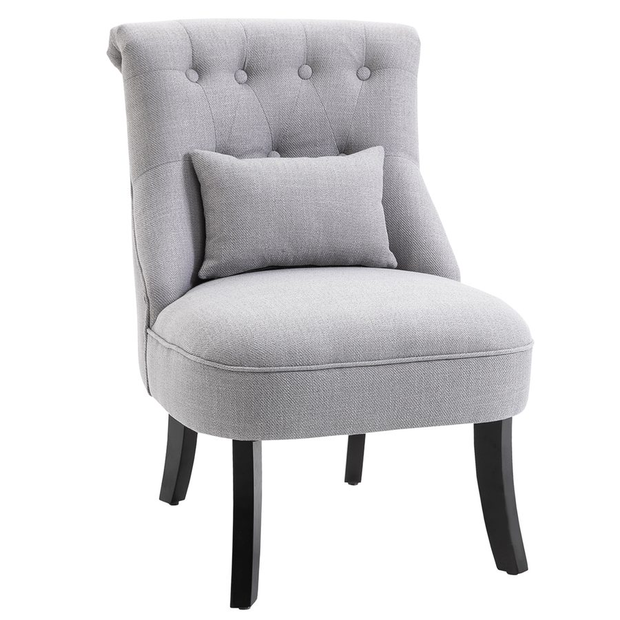 HOMCOM Relaxsessel Fernsehsessel mit Rückenkissen, erhöhte Füße, Leinen Grau 52,5x69x77cm für gemütliches Entspannen   Aosom.de von HOMCOM