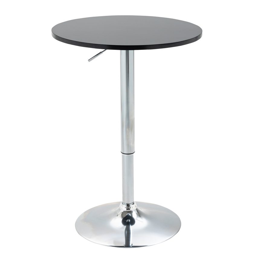 HOMCOM Runder Bartisch Höhenverstellbar Drehtisch Stahl Schwarz Ø61x70-97cm   Aosom von HOMCOM