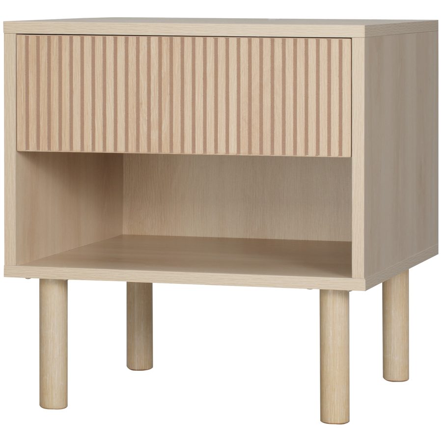 HOMCOM Nachttisch Nachtschrank mit Schublade und Fach Skandinavischer Stil 47 x 47 x 50 cm Naturholz   Aosom von HOMCOM