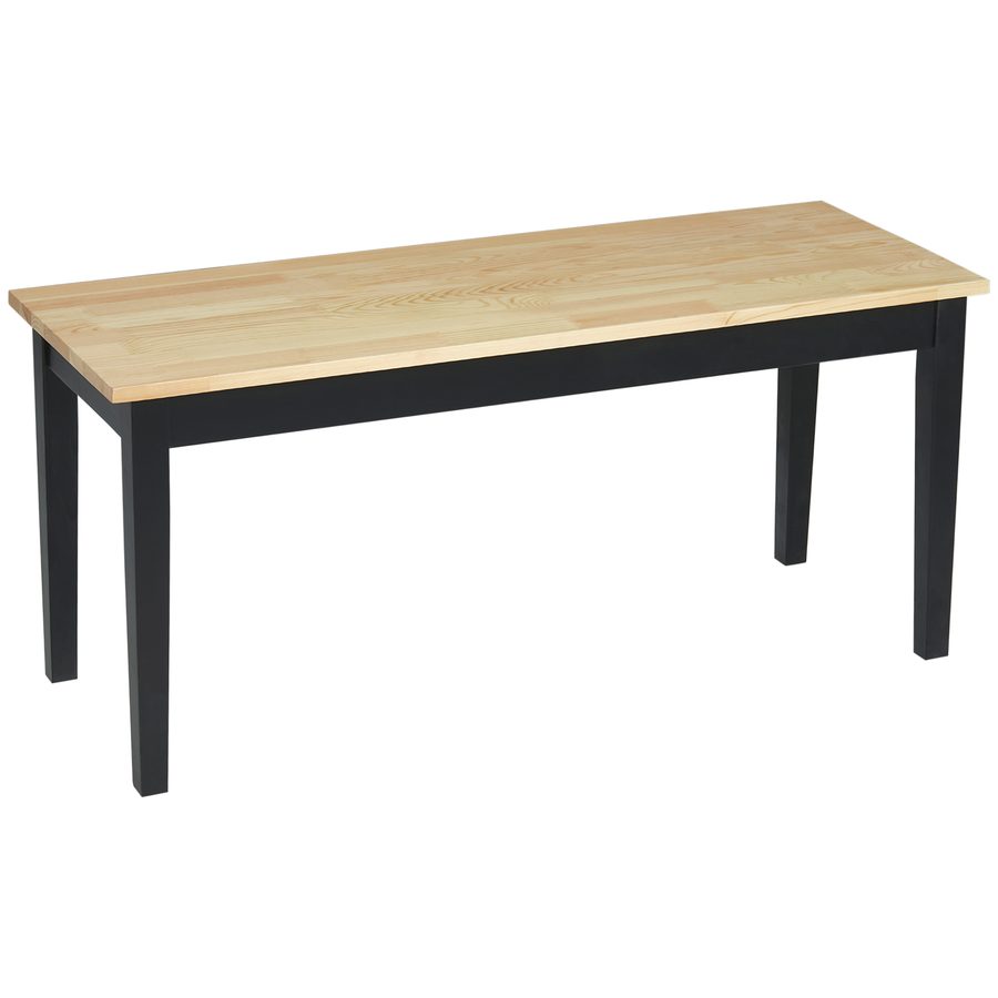 HOMCOM Sitzbank 2-Sitzer Essbank aus Kiefernholz, Küchenbank Wohnzimmerbank bis 220 kg, natur, 102x36x45cm, robust & stilvoll   Aosom.de von HOMCOM