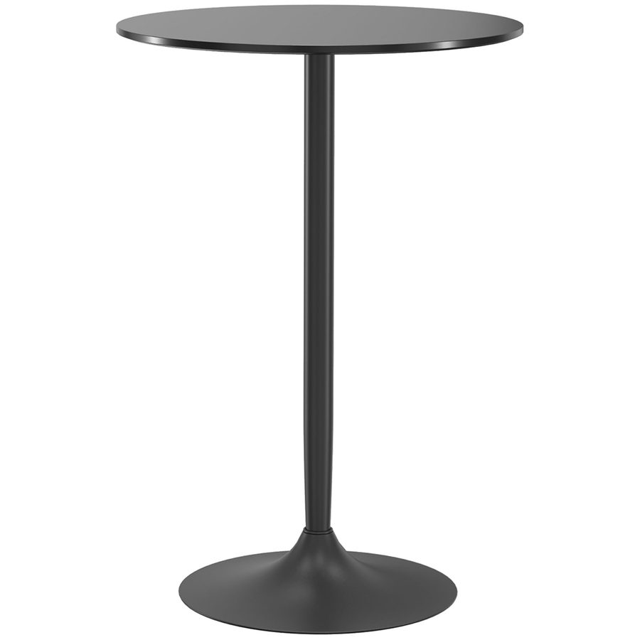 HOMCOM Bartisch Stehtisch Bistrotisch Ø70 x 102 cm Runder Partytisch Tresentisch für Wohnzimmer, Esszimmer, Stahl, Schwarz   Aosom von HOMCOM