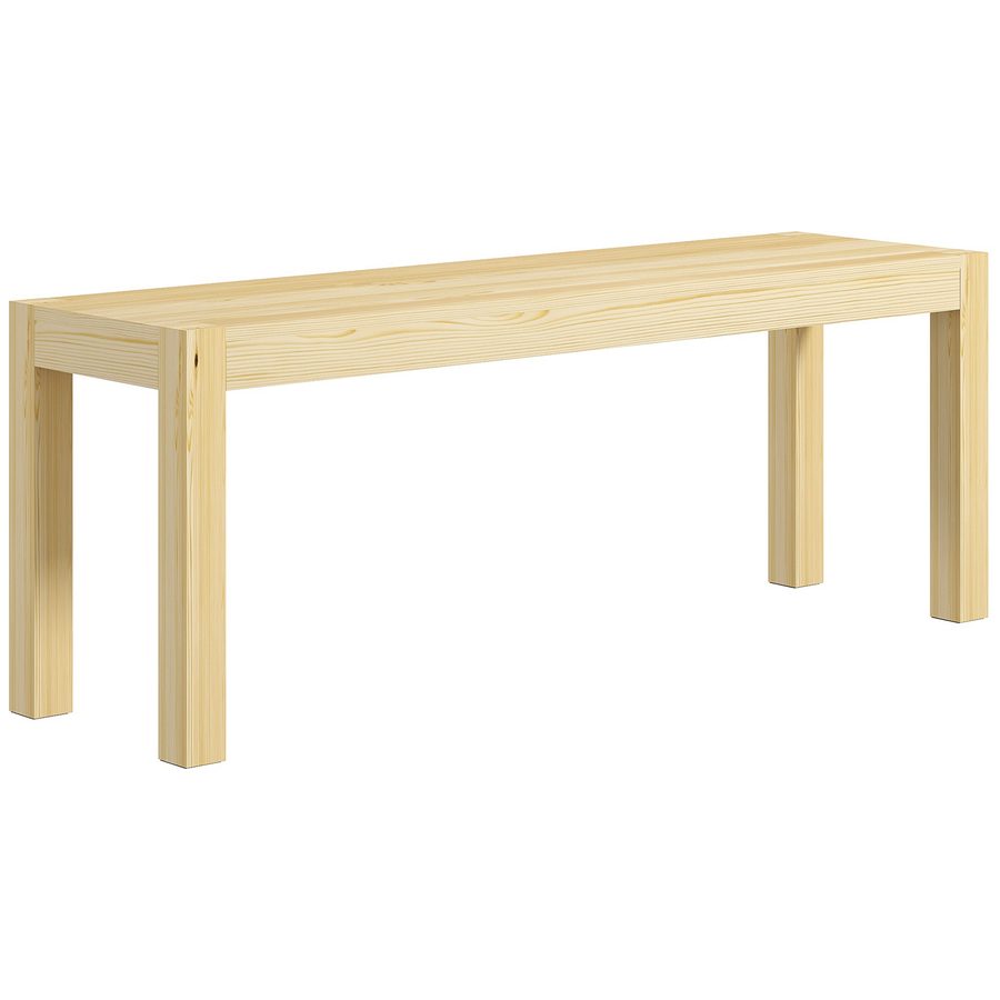 HOMCOM Sitzbank 2-Sitzer  Holzbank Essbank im Landhaus-Stil, Küchenbank für Wohnzimmer, bis 240 kg, Kiefernholz, Natur, 120x33x45cm  Aosom von HOMCOM