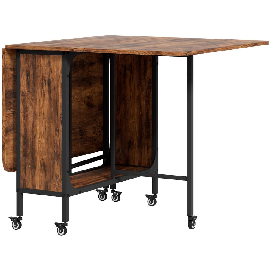 HOMCOM Klapptisch klein, 130 x 80 x 74 cm, Küchentisch klappbar, Klapptisch Küche, Rotbraun   Aosom.de von HOMCOM