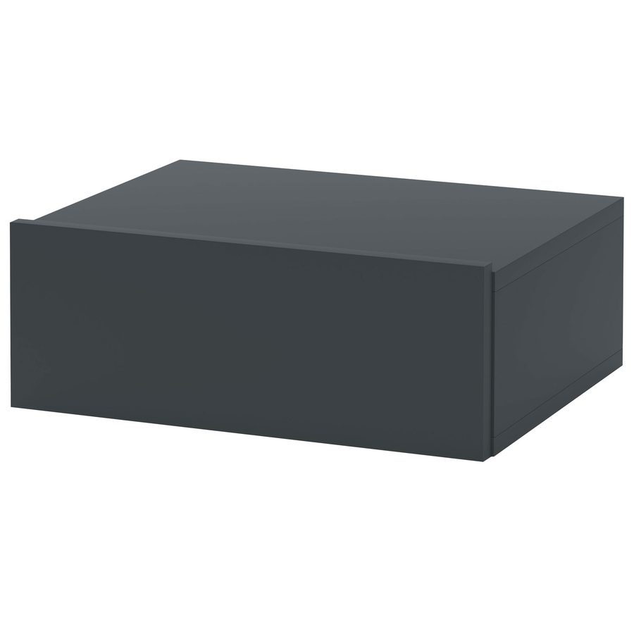 HOMCOM Hängenachttisch mit Schublade, Schlafzimmer Nachttisch aus Spanplatte im modernen Stil, 40x30x15 cm, Schwarz   Aosom von HOMCOM
