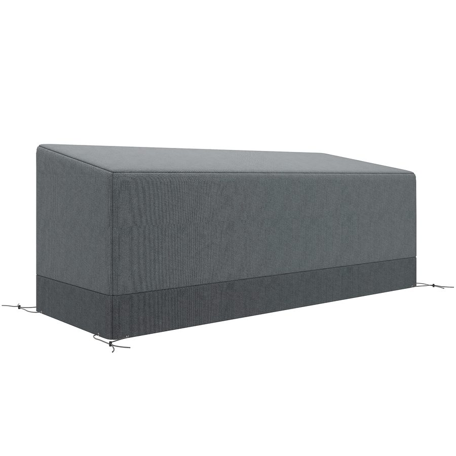 Outsunny Schutzhülle für Gartenmöbel Winterfest Wasserdicht Abdeckung Anti-UV Abdeckplane 600D Oxford Gewebe Winddicht Abdeckhaube für Terrassenmöbel 190,5 x 72 x 76cm Hellgrau   Aosom von Outsunny